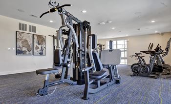 Club quality fitness center at Artisan Flats Apartments in Birmingham, AL